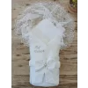 Luz&Pos Yenidoğan Sahra My Prince Nakışlı Lüks Kundak Bebek Battaniyesi Ekru