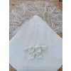 Luz&Pos Yenidoğan Sahra My Prince Nakışlı Lüks Kundak Bebek Battaniyesi Ekru