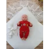 Luz&Pos Yenidoğan Sahra My Princess Nakışlı Lüks Kundak Bebek Battaniyesi Ekru