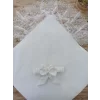 Luz&Pos Yenidoğan Sahra My Princess Nakışlı Lüks Kundak Bebek Battaniyesi Ekru