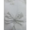 Luz&Pos Yenidoğan Sahra Taç Lucky Baby Nakışlı Kumru Kundak Bebek Battaniyesi Ekru