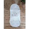 Luz&Pos Yenidoğan Tavşan Show Nakışlı Çıt Çıt Kapamalı Bebek Kundak Ekru