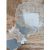 Luz&Pos Yenidoğan Teri Cotton Taç Nakışlı Prizma Taş Kundak Bebek Battaniyesi Bej