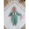 Luz&Pos Yenidoğan Teri Cotton Taç Nakışlı Prizma Taş Kundak Bebek Battaniyesi Pembe
