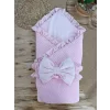 Luz&Pos Yenidoğan Tericotton Kumaş Multi Mevsimlik Bebek Battaniyesi Kundak Pembe