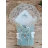 Luz&Pos Yenidoğan Tericotton Örgülü Trilüx Bebek Battaniyesi Kundak Yeşil