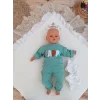 Luz&Pos Yenidoğan Wool Yün Kumaş Taç Nakışlı Güpür Duvaklı Fiyonk Prizma Taş Unisex Kundak Bebek Battaniyesi Kahverengi