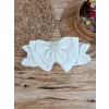 Luz&Pos Yenidoğan Wool Yün Kumaş Taç Nakışlı Güpür Duvaklı Fiyonk Prizma Taş Unisex Kundak Bebek Battaniyesi Kahverengi