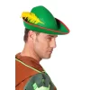 Yeşil Renk Robin Hood Şapkası Sarı Tüylü