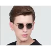 Yulak Cam John Lennon Tarzı Gümüş Çerçeveli Siyah Gözlük