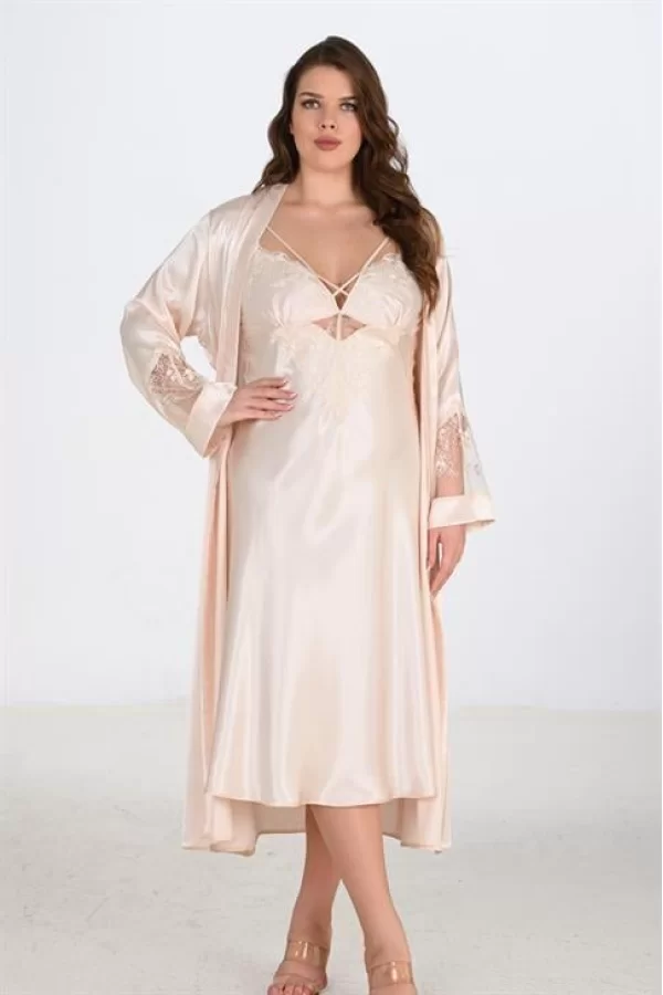 2li Fildişi Sabahlık Takımı Bigsize 6222