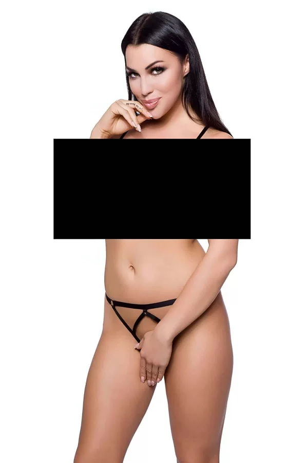 Ağ Kısmı Açık Seksi Lastik Külot - Brf58