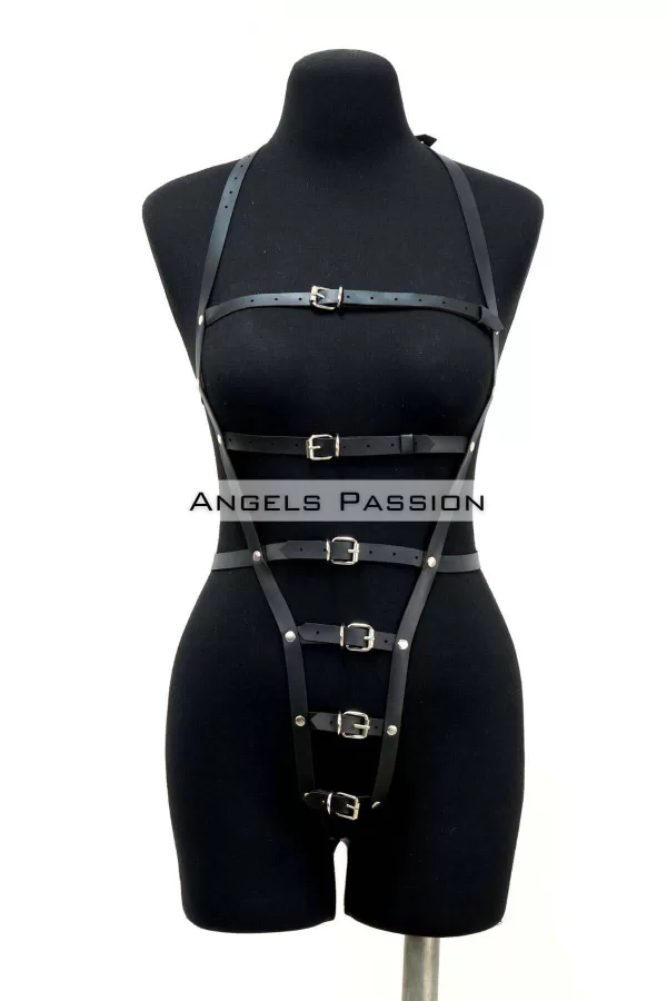 Ağı Bölgesi Açık Deri Fantezi Giyim, Deri Deri Body Harness - Brf790