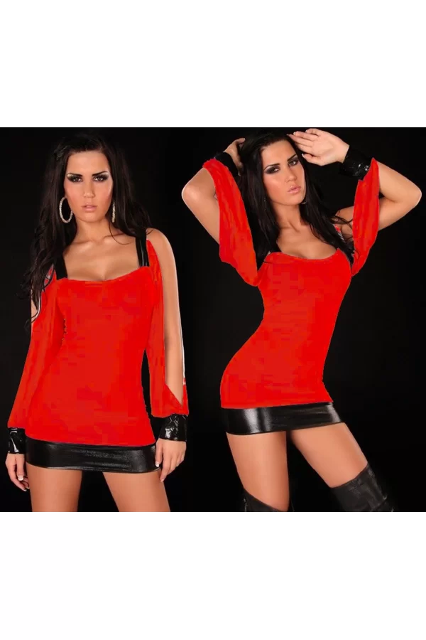 B100984 Seksi Mini Elbise