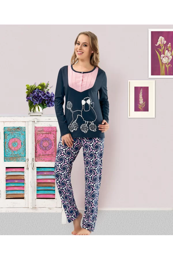 Baskılı Kadın Pijama Takım 814