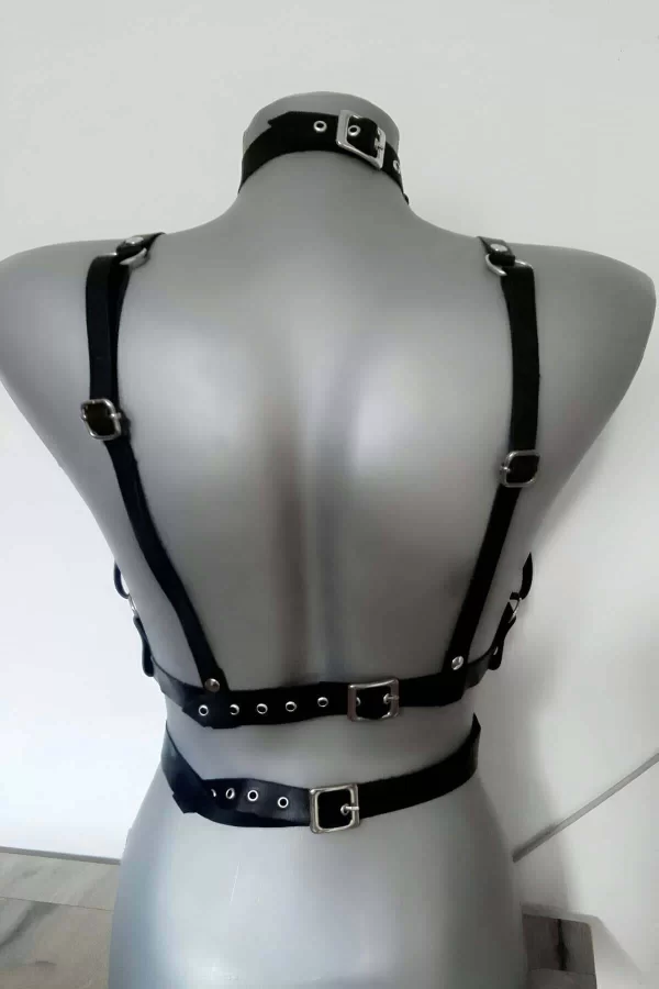 Bayan Deri Fantezi Giyim, Deri Göğüs Harness - Brf970