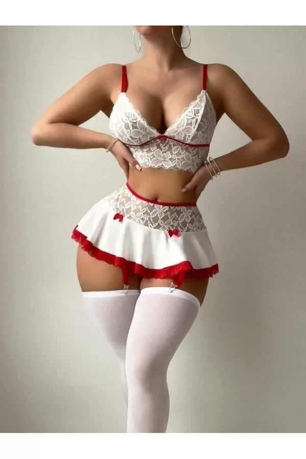 Beyaz Etekli Fantazi Kostüm 3834