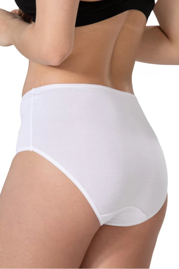 Beyaz Mı Emay 1445 Modal Cotton Yüksekbel Dantelli Külot