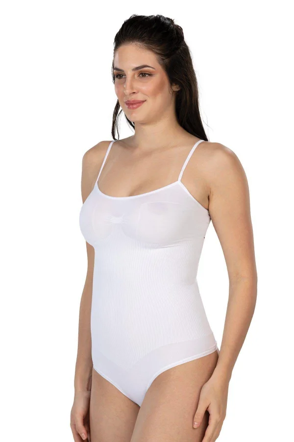 Beyaz Mı Emay 1927 İp Askıllı Ripli String Body