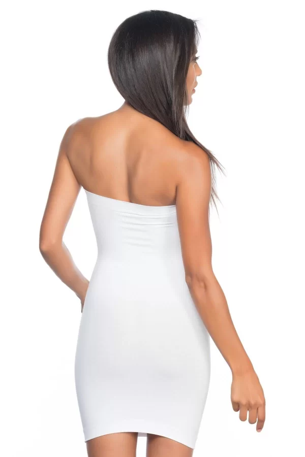 Beyaz Mı Emay 5065 Straplez Elbise Korse
