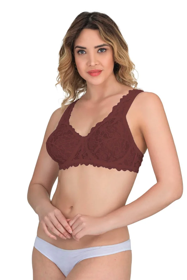 Bordo Mı Emay 178 C Balenli Dantelli Sütyen