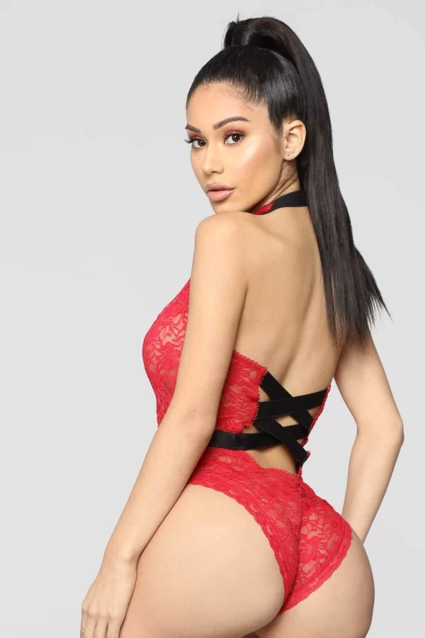 Boyun Ve Bel Kısmı Fiyonklu Babydoll 3209