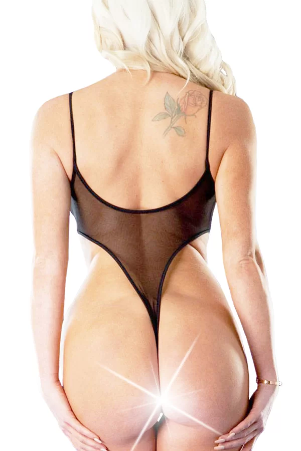 Büyük Beden Fantazi İç Giyim Siyah Seksi Fantezi Gecelik