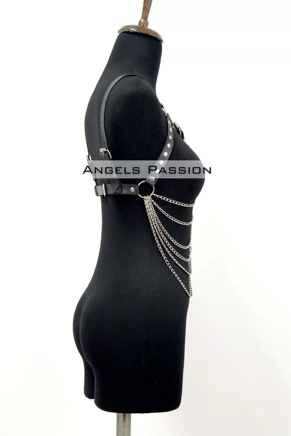Büyük Beden Zincirli Göğüs Harness - Brf534_s2