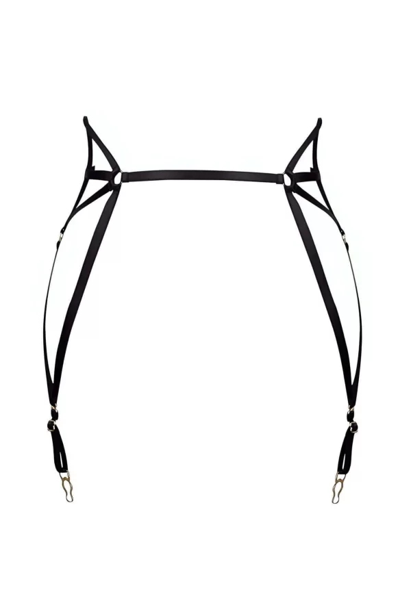 Çok Seksi Lastik Jartiyer Harness - Brf153