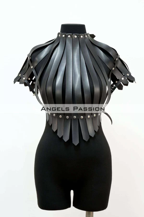Crop Büstiyer Harness, Deri Göğüs Harness, Gömlek Üzeri Harness - Brf1257
