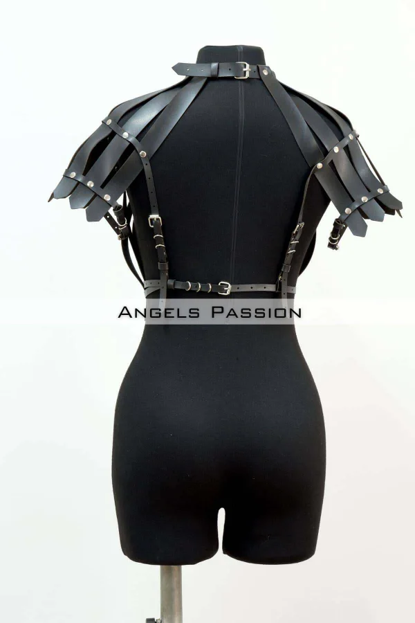 Crop Büstiyer Harness, Deri Göğüs Harness, Gömlek Üzeri Harness - Brf1257