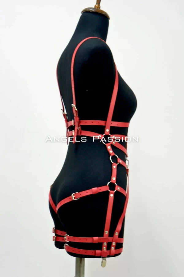Deri Body Harness, Deri Dansçı Kostüm, Pole Dans Kostüm - Apft502
