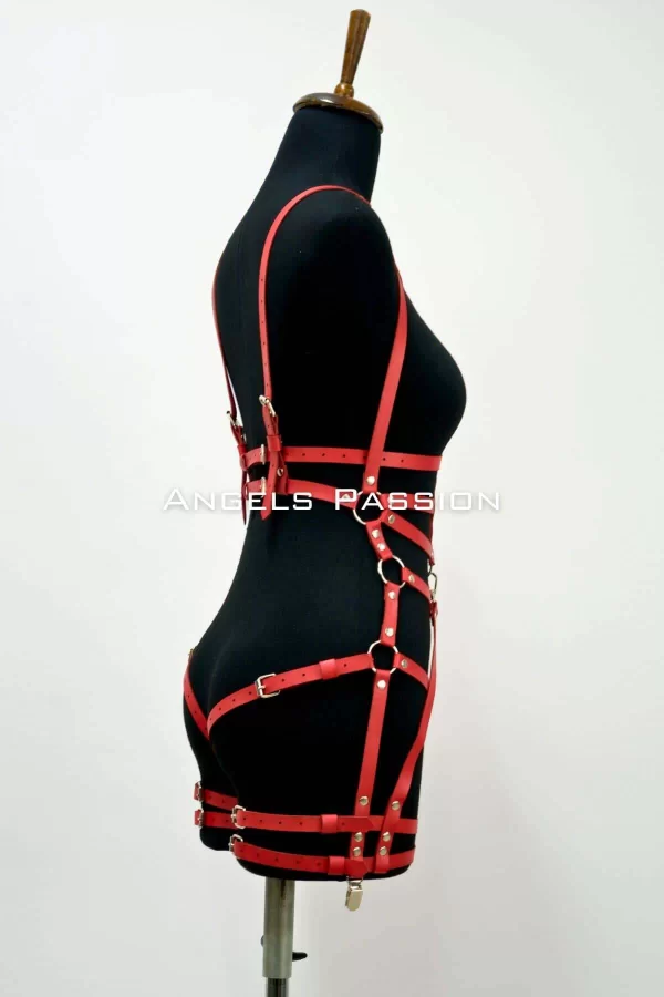 Deri Body Harness, Deri Dansçı Kostüm, Pole Dans Kostüm - Apft502