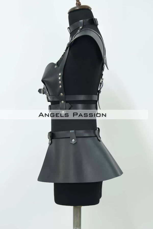 Deri Elbise Harness, Deri Etek Ve Göğüs Elbise - Brf1371