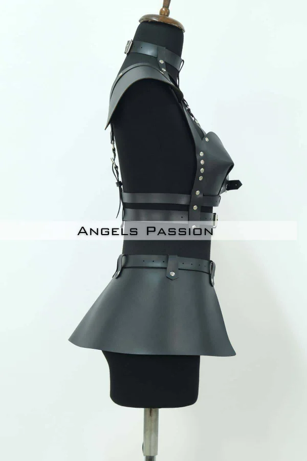 Deri Elbise Harness, Deri Etek Ve Göğüs Elbise - Brf1371