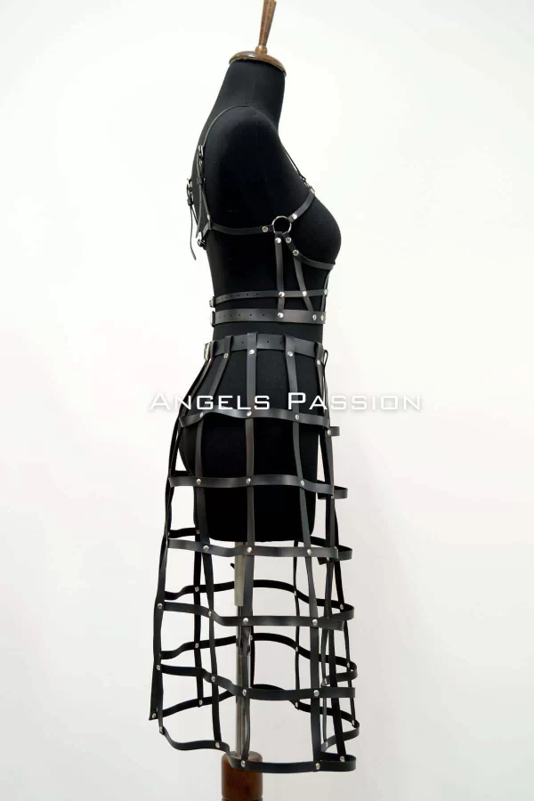 Deri Etek Ve Deri Göğüs Harness Takım, Cosplaywear - Brf1013