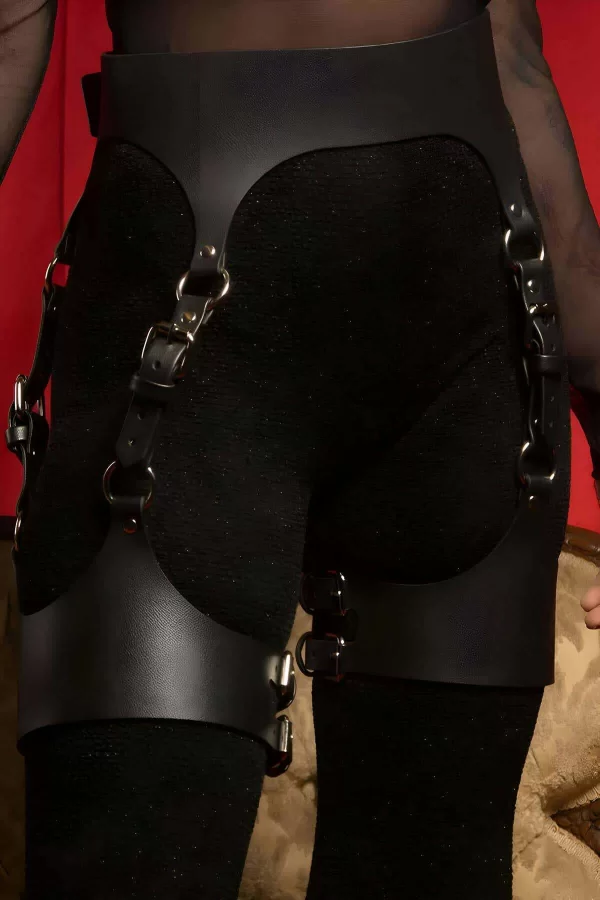 Deri Göğüs Ve Bacak Harness Takım, Club Giyim - Brf1261
