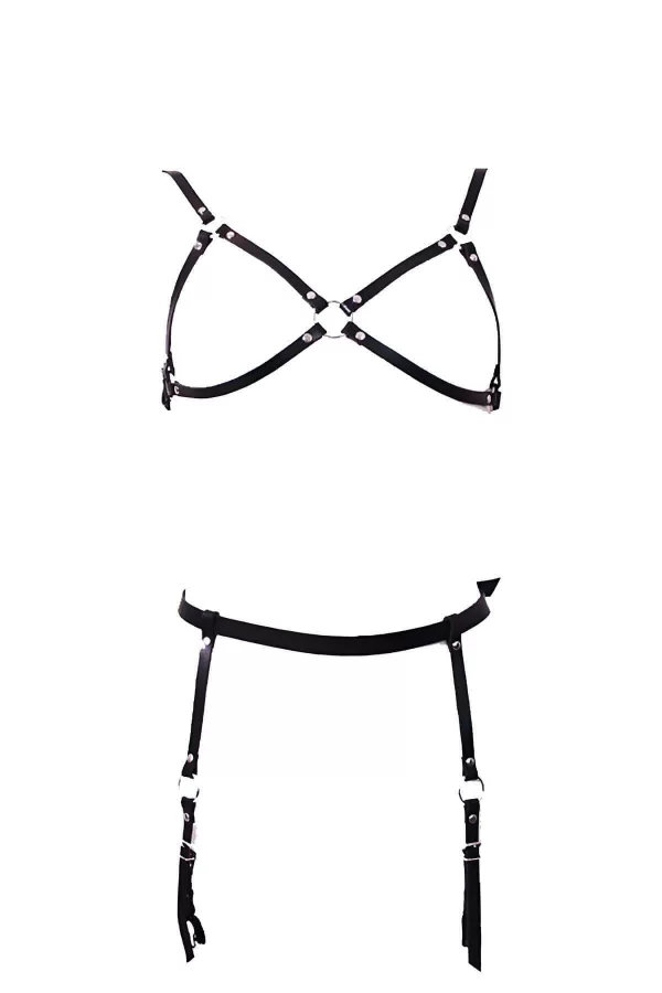 Deri Jartiyer Takım Harness - Brf228
