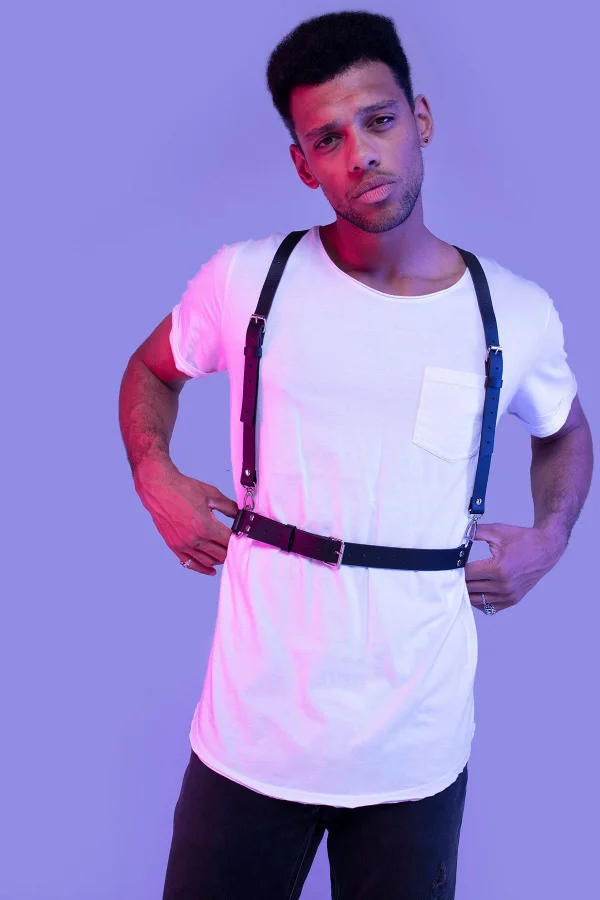 Deri Sade Erkek  Harness Askı 1162