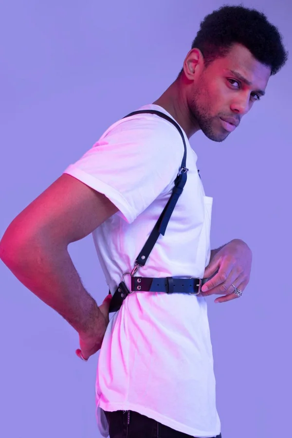 Deri Sade Erkek  Harness Askı 1162