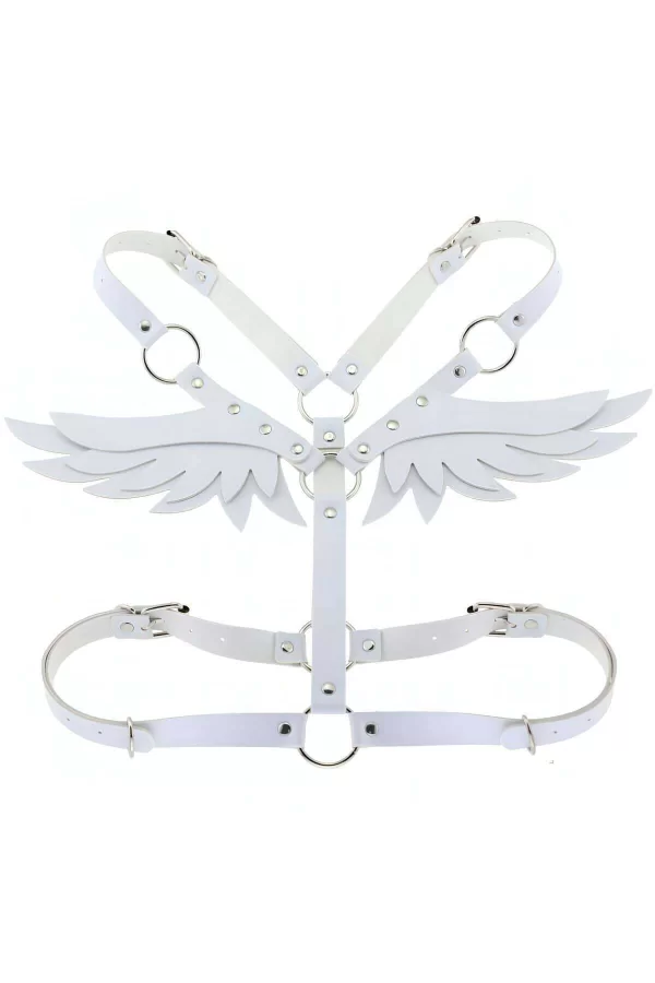 Deri Ve Melek Kanadı Detaylı Şık Harness - Brf642