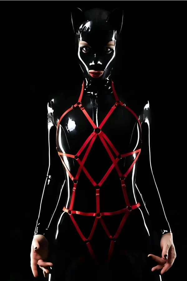 Elastik Seksi Body Harness, Seksi Full Body Bayan Harness - Brf1082