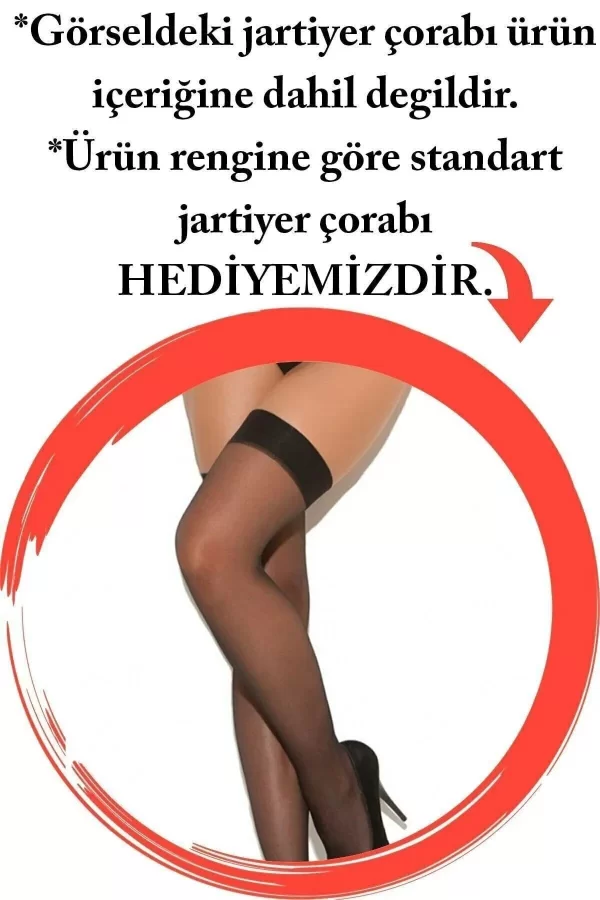 Eller Kelepçeli Siyah Büyük Beden Jartiyer Brf1251