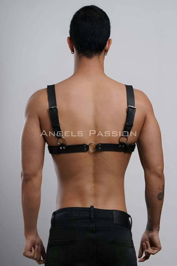 Erkek  Parti Aksesuar, Clubwear, Deri Göğüs Harness, Erkek  Fantezi Giyim - Brfm116