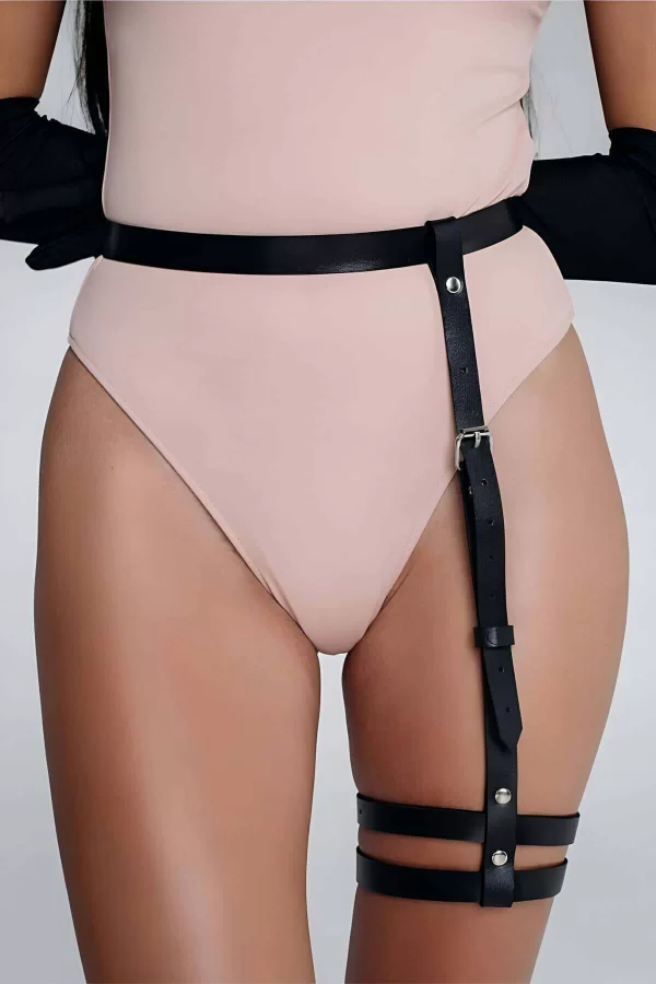 Fantazi Deri Tek Bacak Harness - Brf769