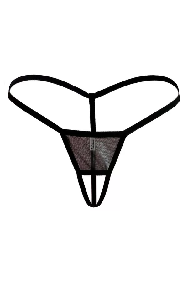 Fantazi İç Giyim Kadın Mini Siyah Fantezi G String