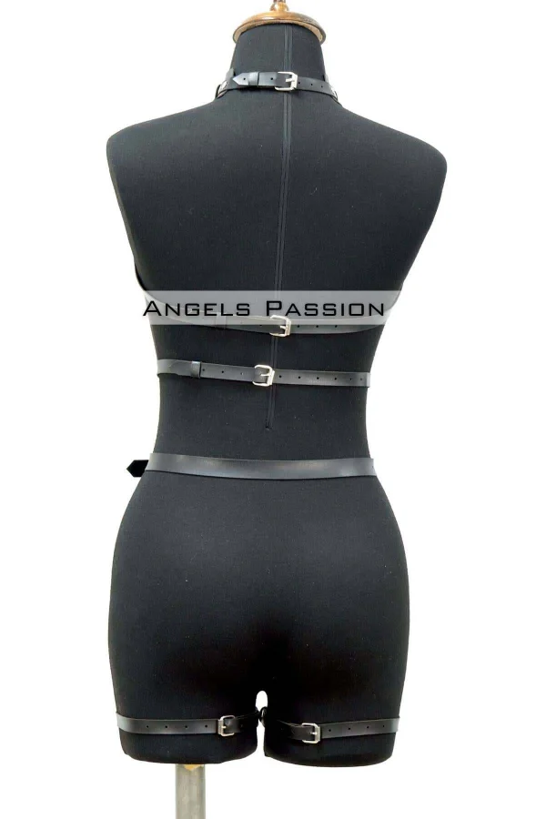 Fantazi İç Giyim Zincirli Erotik Harness Takım - Brf1081