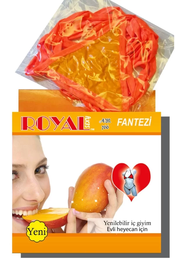 Fantezi Tüketilebilen Yenilebilir Mango Aromalı İç Çamaşırı Takımı
