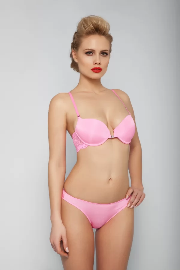 Githa Foam Cup Push Up Bra,neon Pembe Renk Straplez Konforlu Ve Şık Sütyen