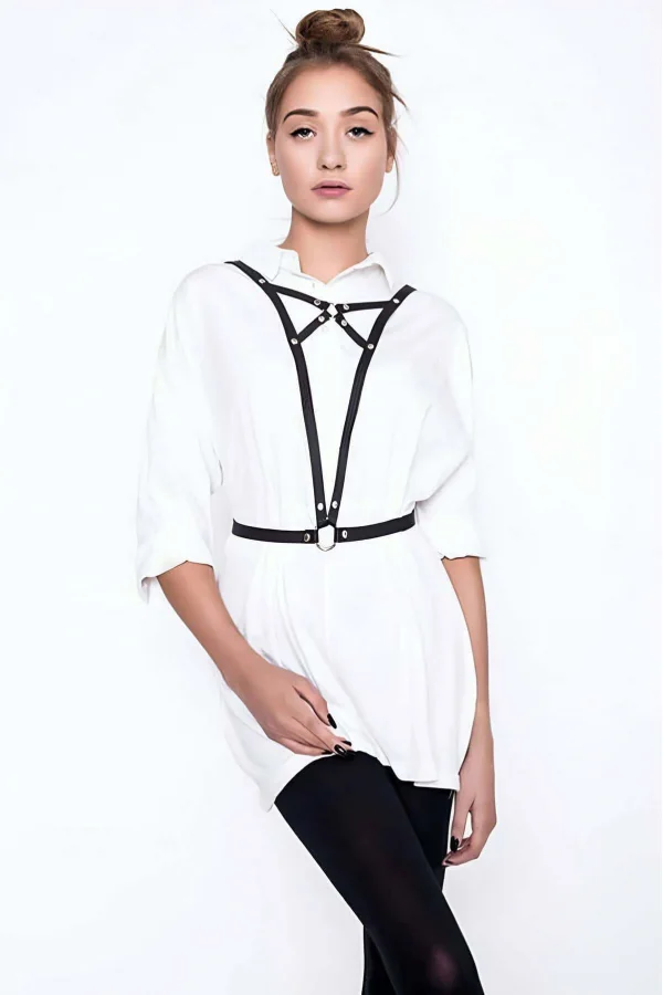 Göğüs Üstü Çapraz Detaylı Şık Harness - Brf156